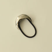Narrow Crescent Metal Cuff Hair Tie in Silver