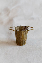 Deep Brass Basket Tea Strainer
