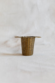 Deep Brass Basket Tea Strainer