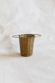 Deep Brass Basket Tea Strainer