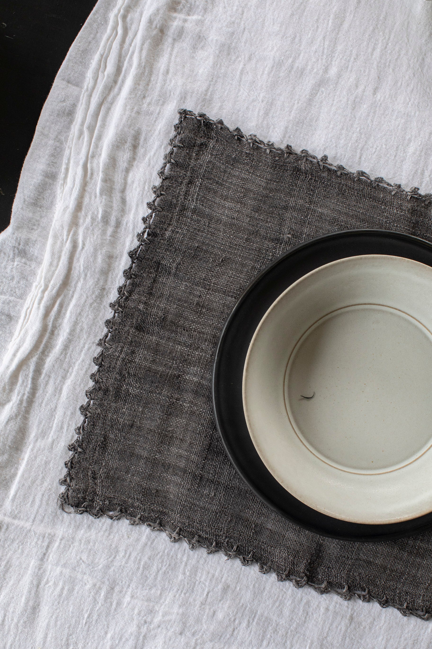 Crochet Edge Hemp Placemats