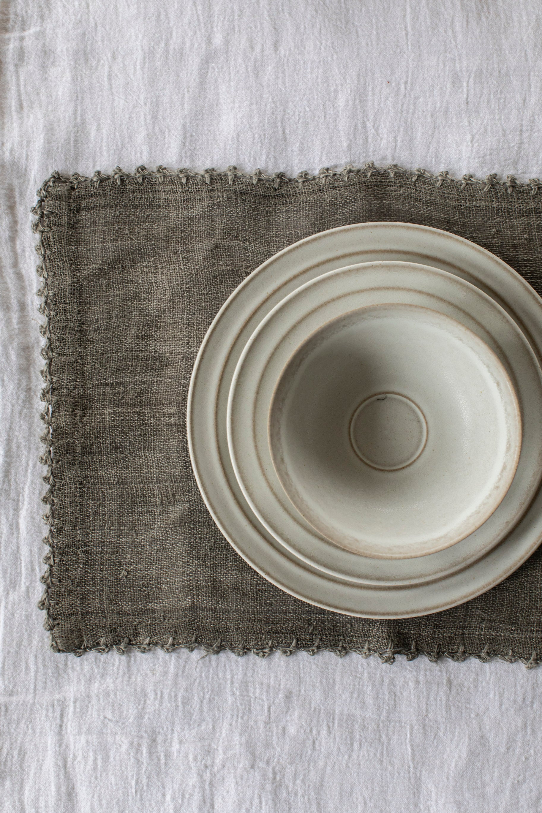 Crochet Edge Hemp Placemats