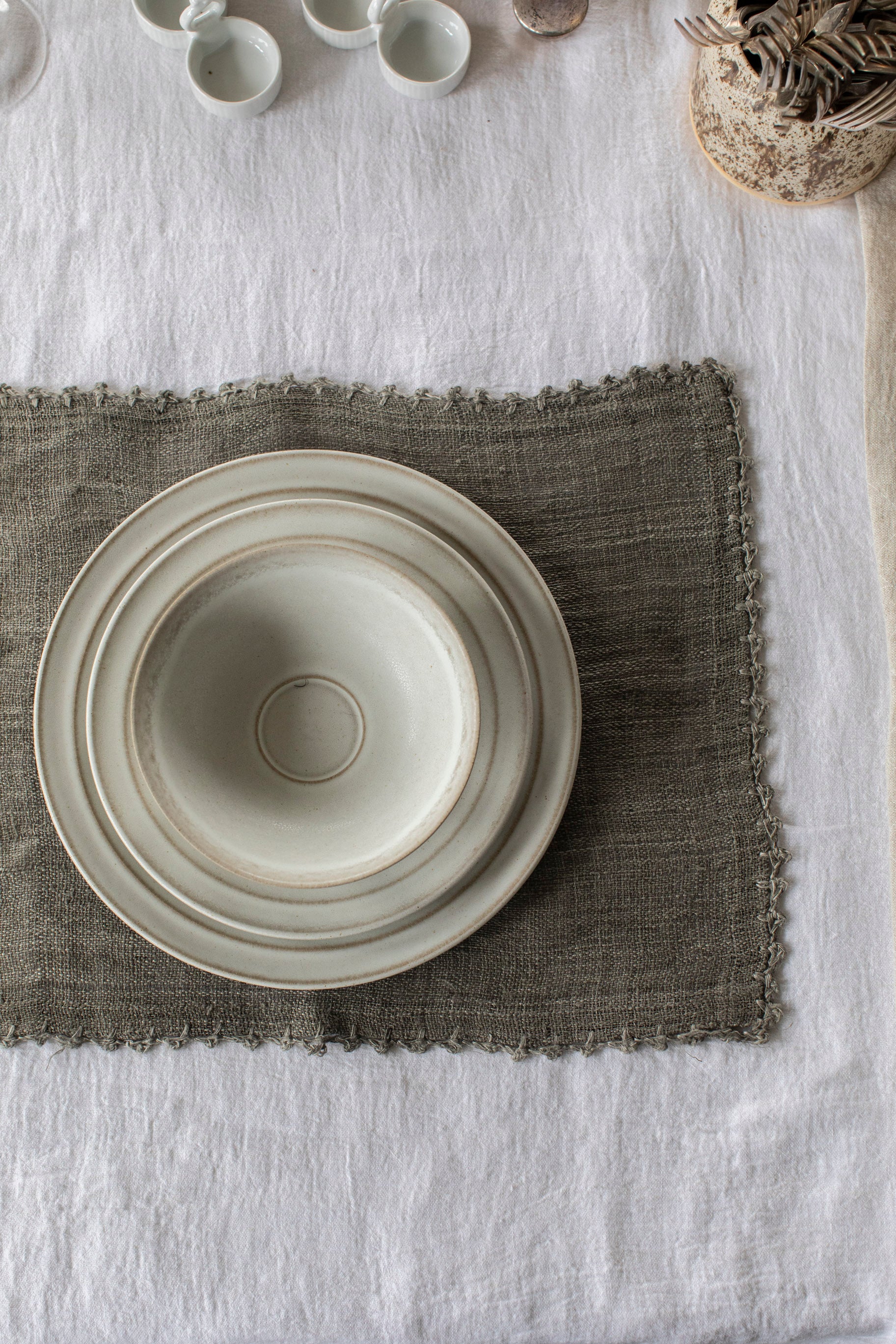 Crochet Edge Hemp Placemats