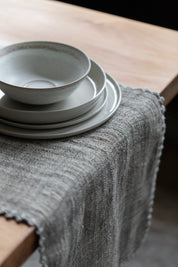 Crochet Edge Hemp Table Runner