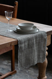 Crochet Edge Hemp Table Runner