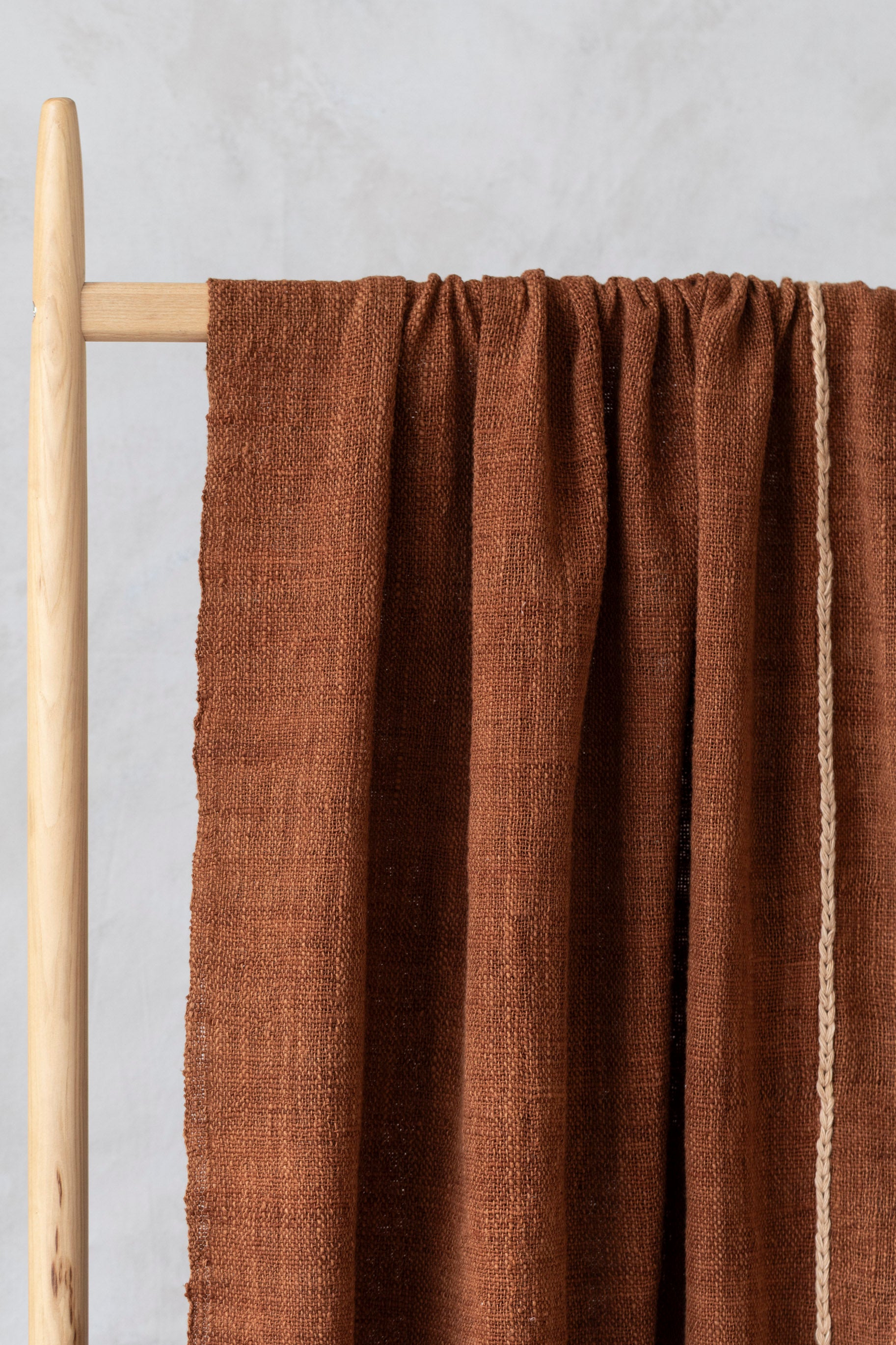 Handspun Stitched Throw in  Terracotta