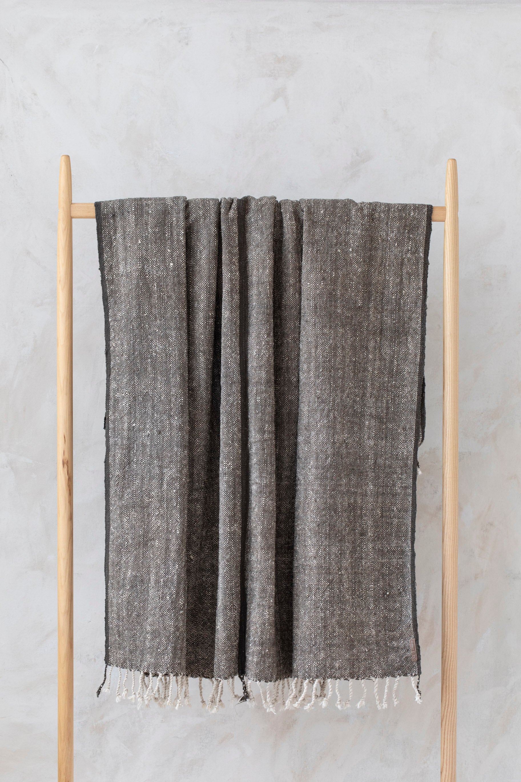 Handspun Stitched Throw in Ash