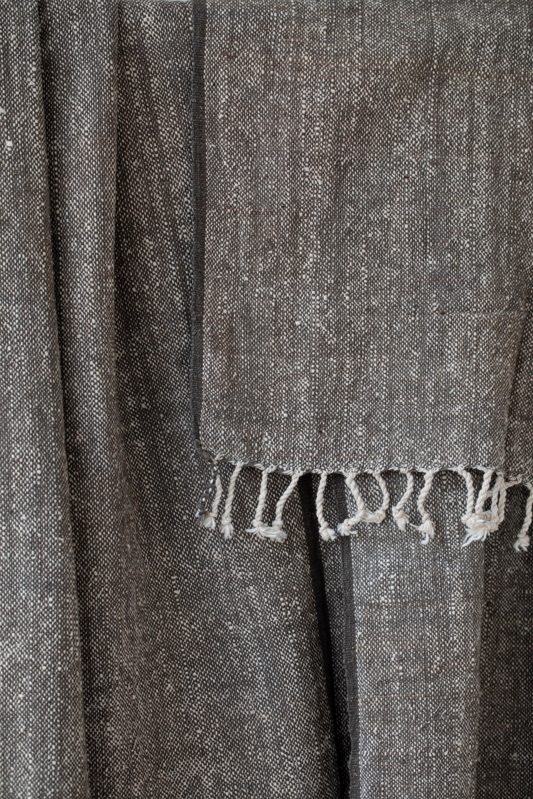 Handspun Stitched Throw in Ash