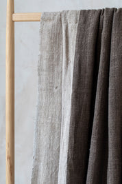 Handspun Cotton Throw in Charcoal