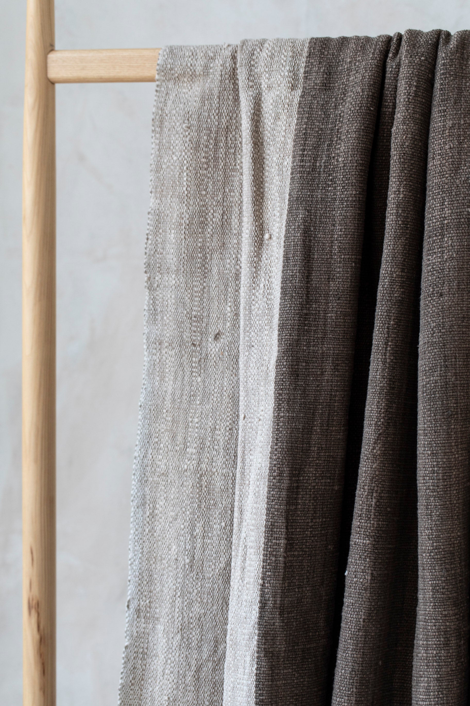 Handspun Cotton Throw in Charcoal