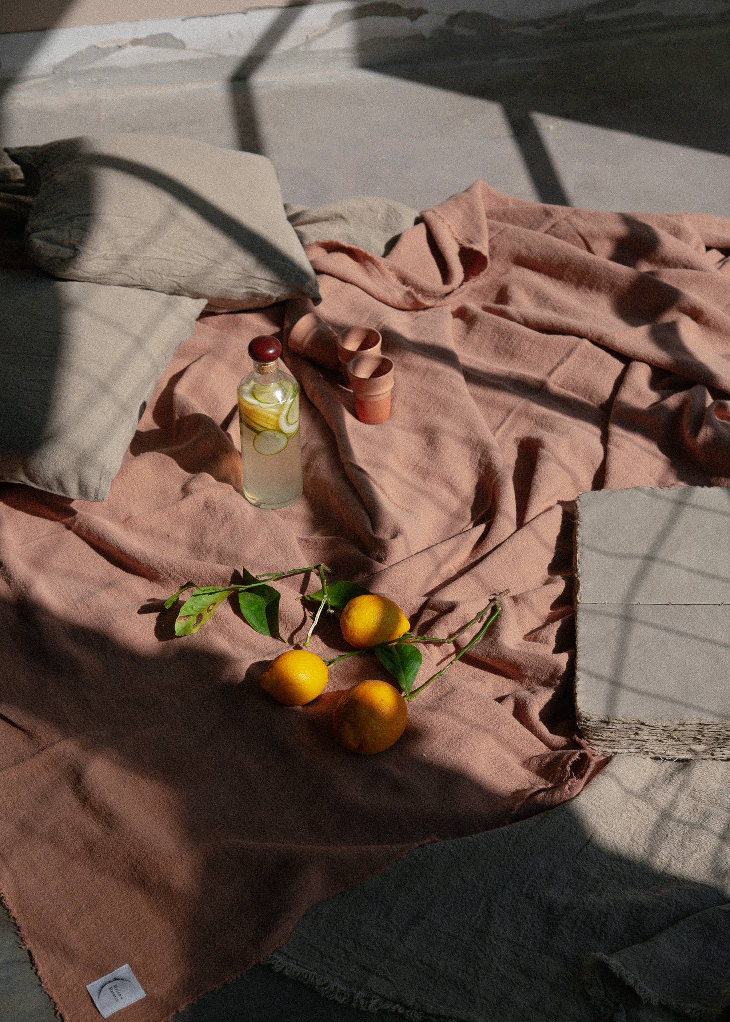 French Raw Linen Throw