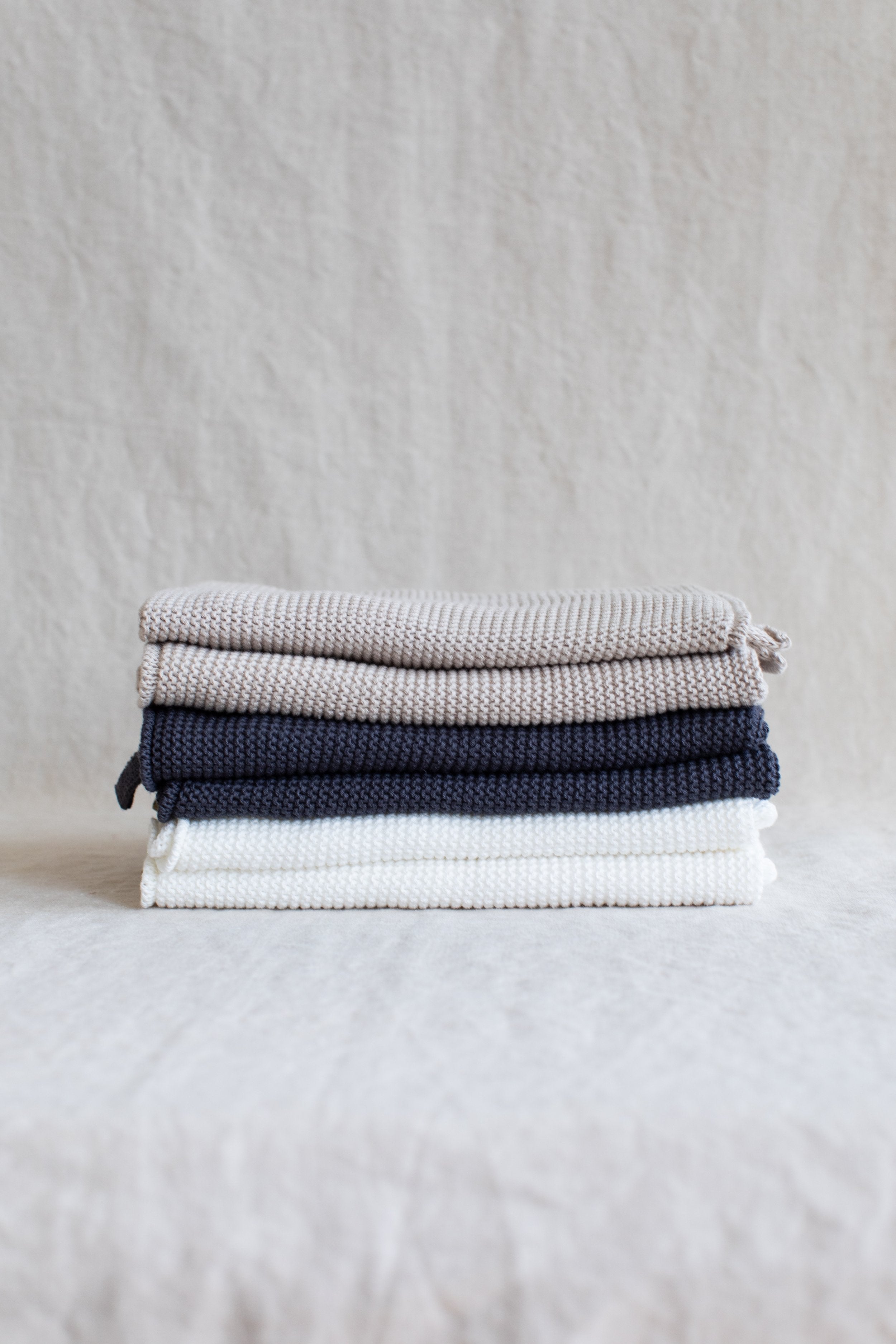 Iris Hantverk Knitted Organic Cotton Hand Towel - Thumbnail 3
