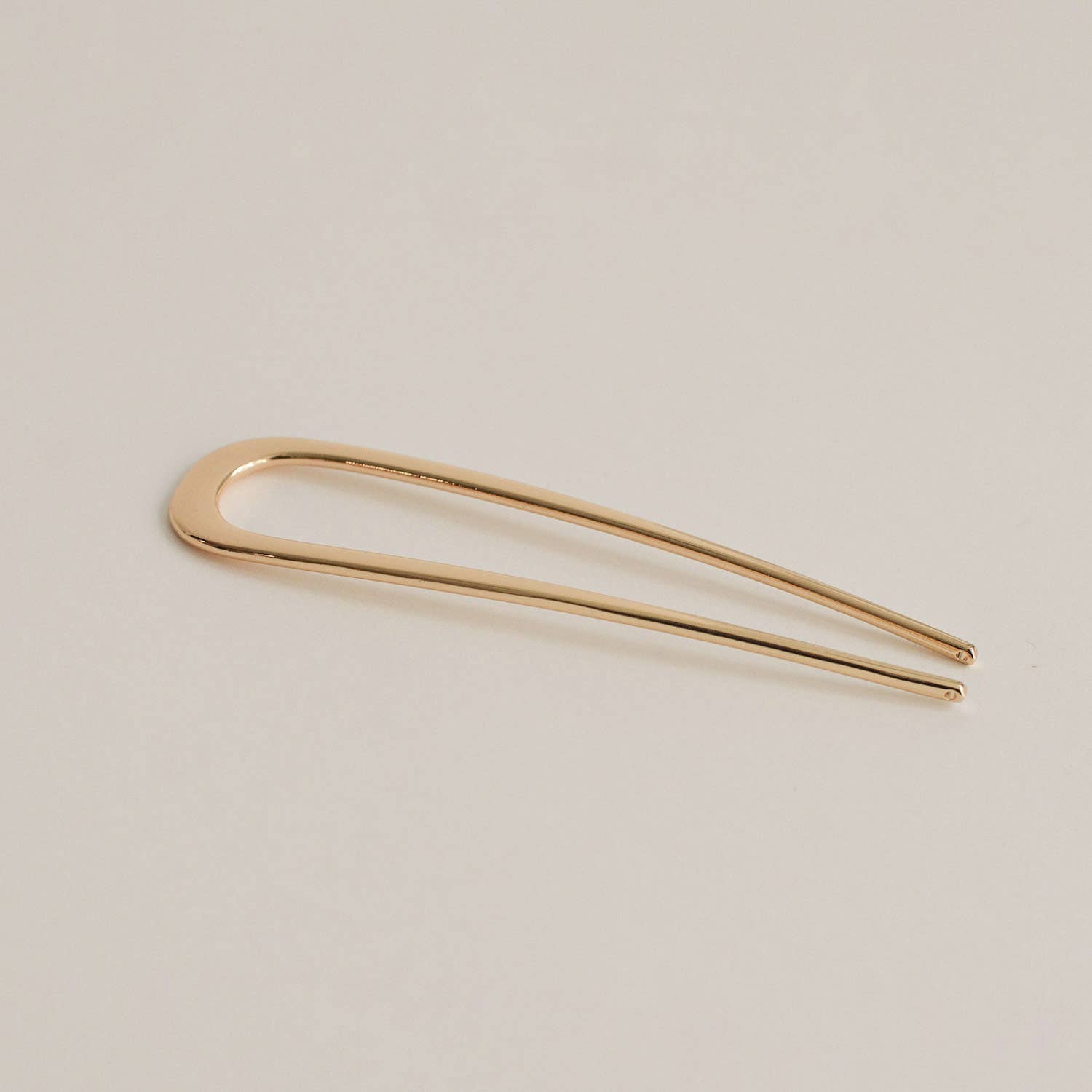Minimalist Bent U-Shaped Hair Stick in Gold