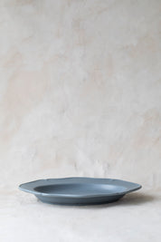 Festone Oval Serving Platter in Ash Gray