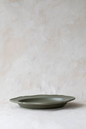 Festone Oval Serving Platter in Baluster Green