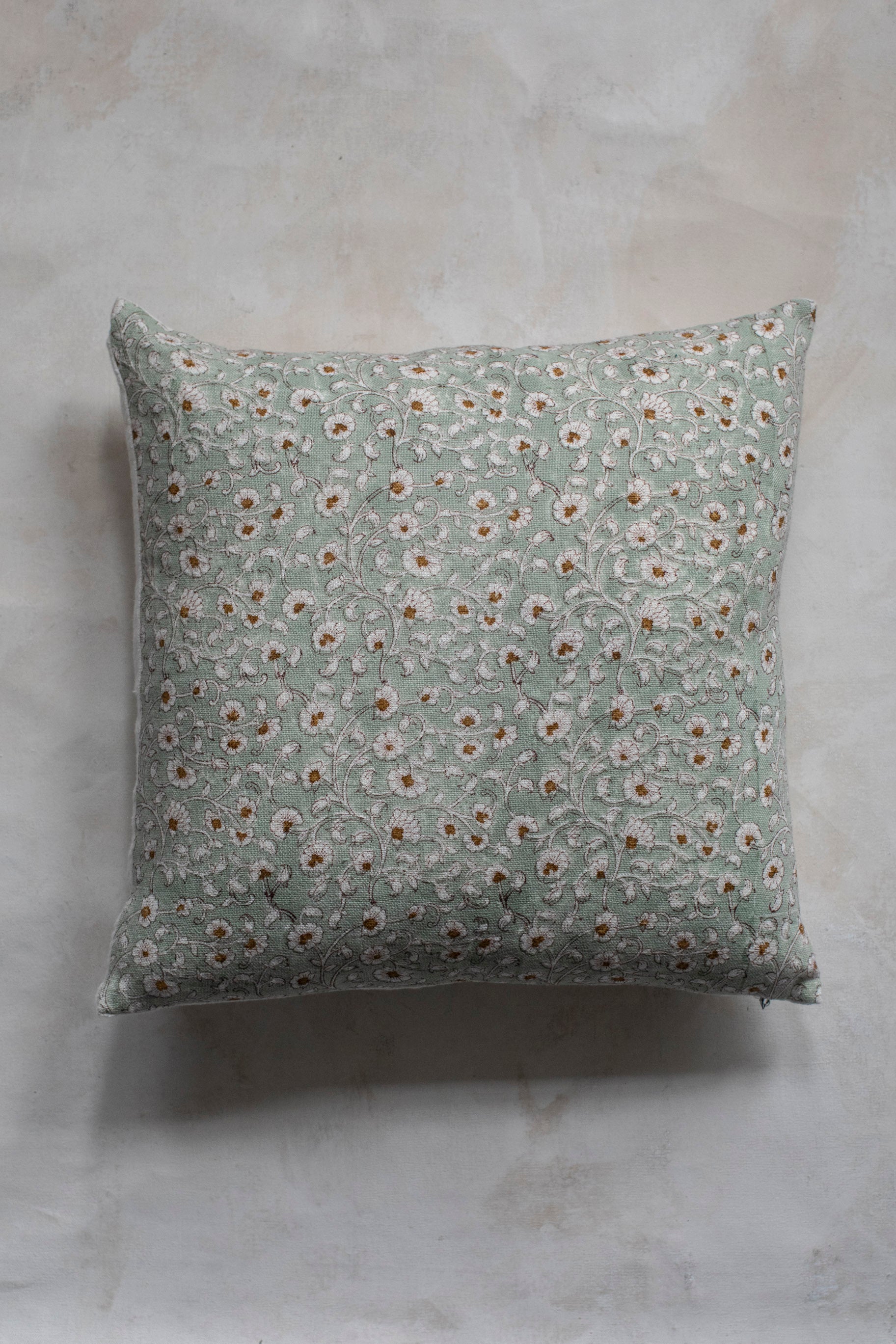 Keya Mustard Linen Pillow