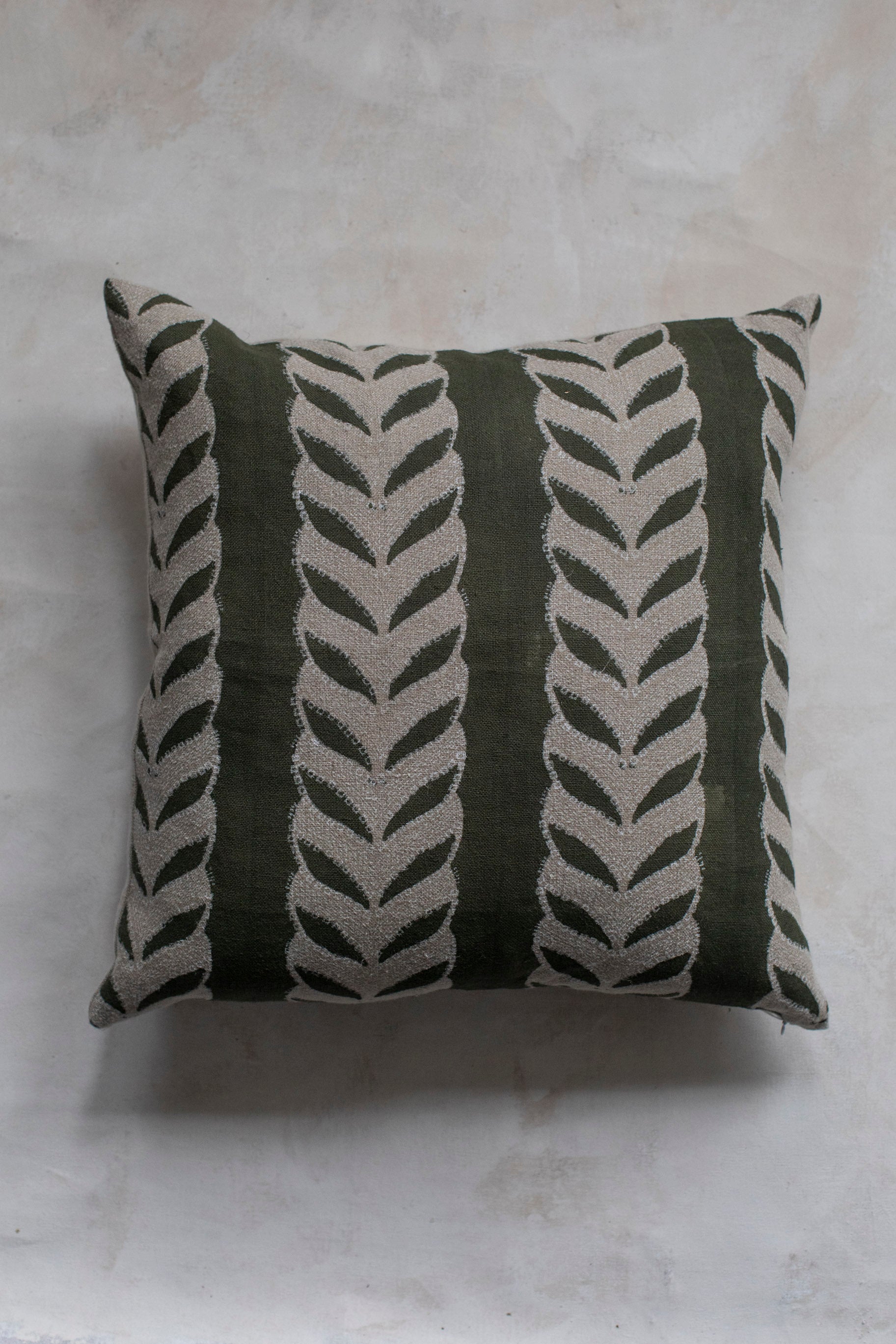 Claire Olive Linen Pillow