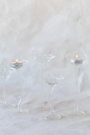 Flicker Blooms Candle Holders in Clear