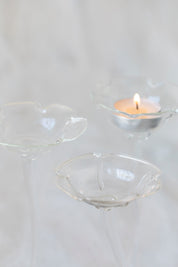 Flicker Blooms Candle Holders in Clear
