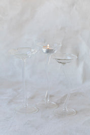 Flicker Blooms Candle Holders in Clear