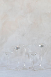 Flicker Blooms Candle Holders in Clear