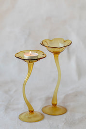 Flicker Blooms Candle Holders in Yellow