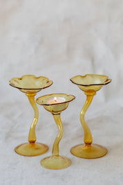 Flicker Blooms Candle Holders in Yellow