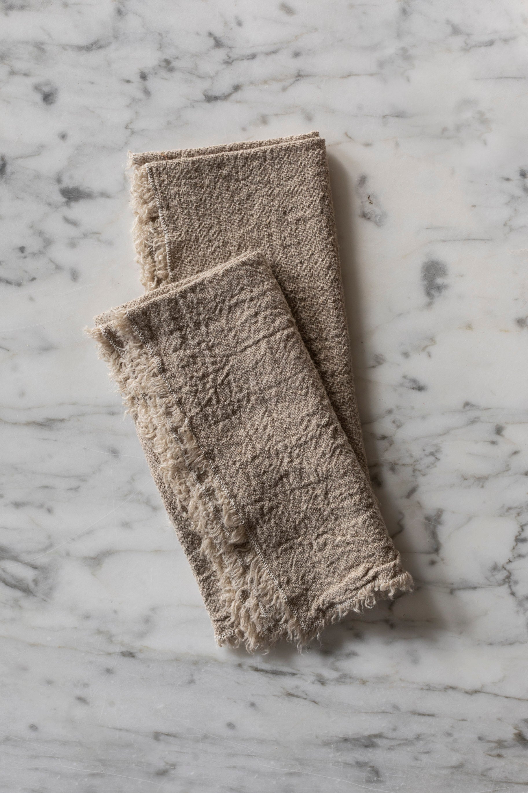 French Raw Linen Napkin in Natural