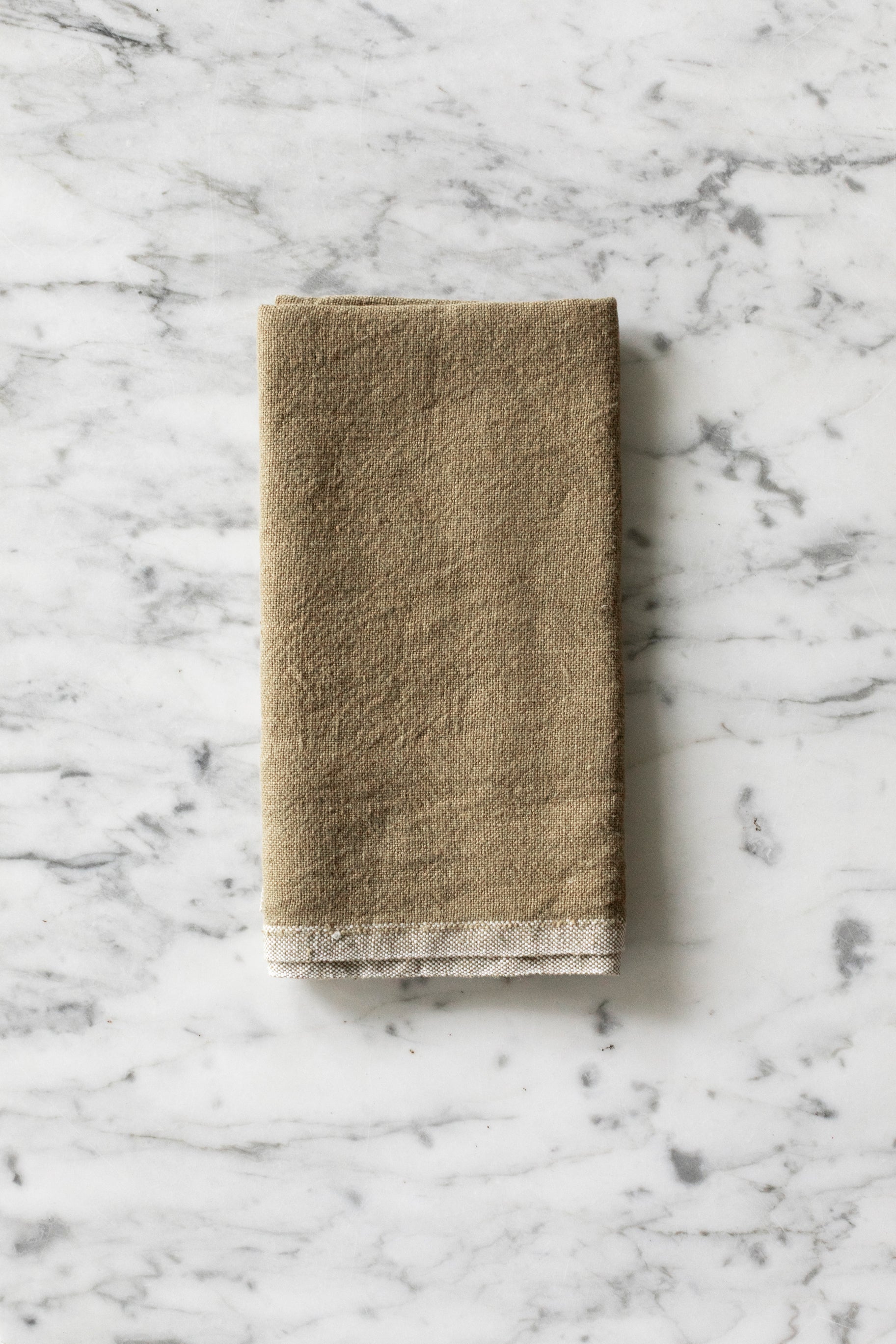 Chunky Linen Forest Green Tea Towel