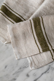 Marseille - Olive Green/Natural Tea Towel