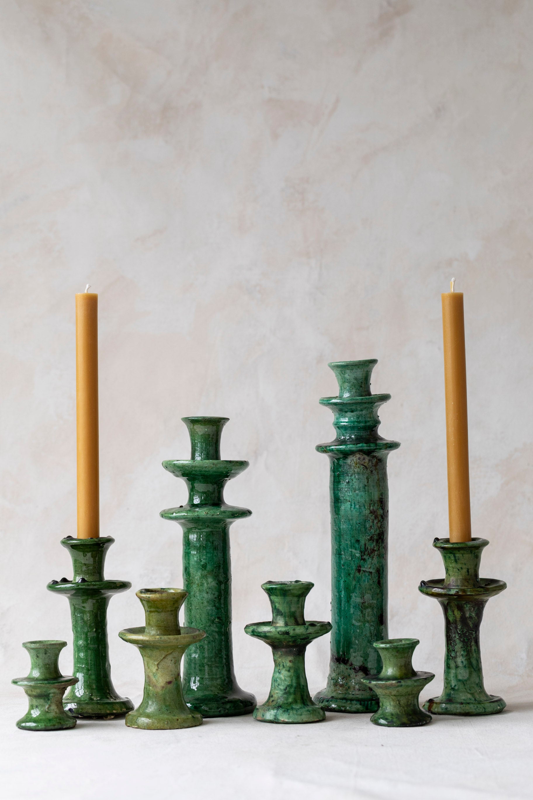 Green Tamegroute Candlestick Holder