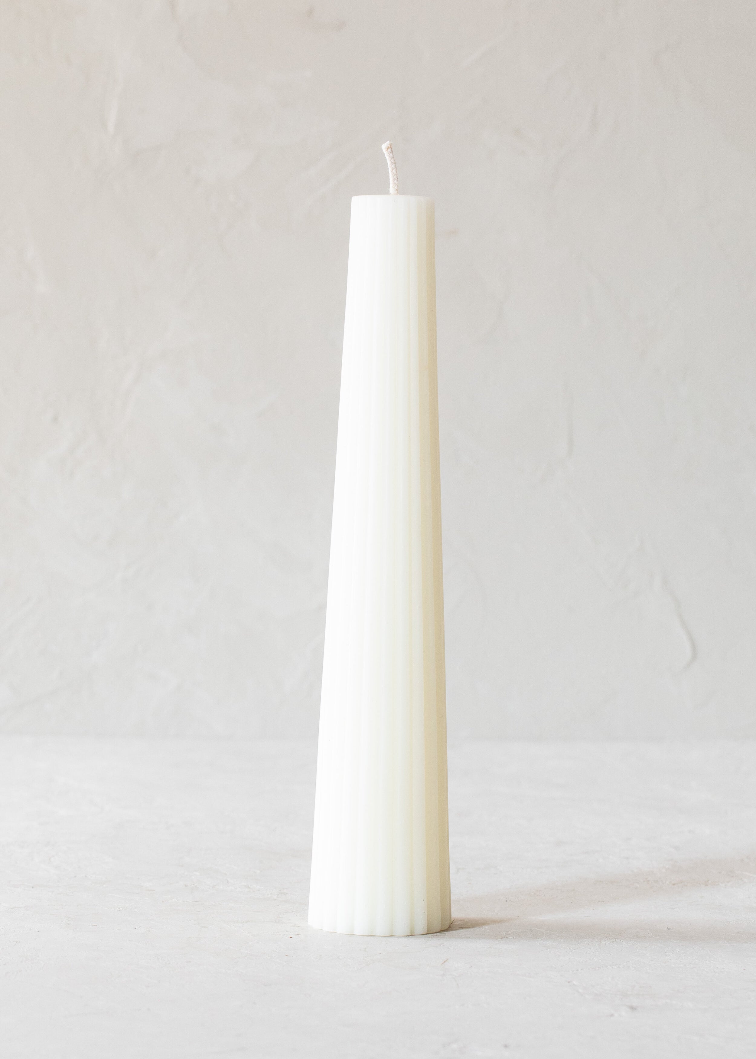 Fluted Beeswax Pillar Candle - Multiple Colors
