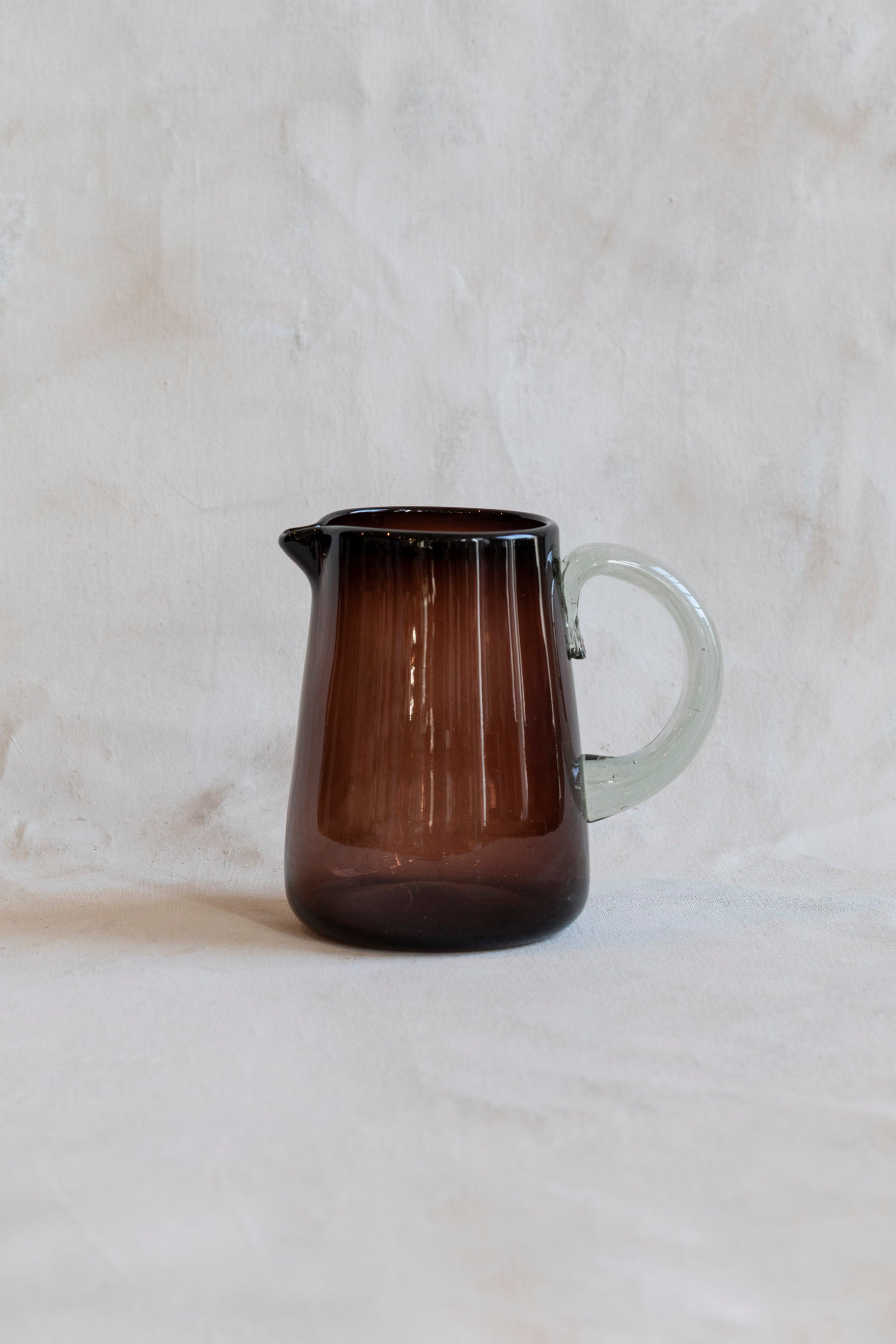 Handblown Glass Pitcher in Tamarind