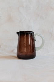 Handblown Glass Pitcher in Tamarind
