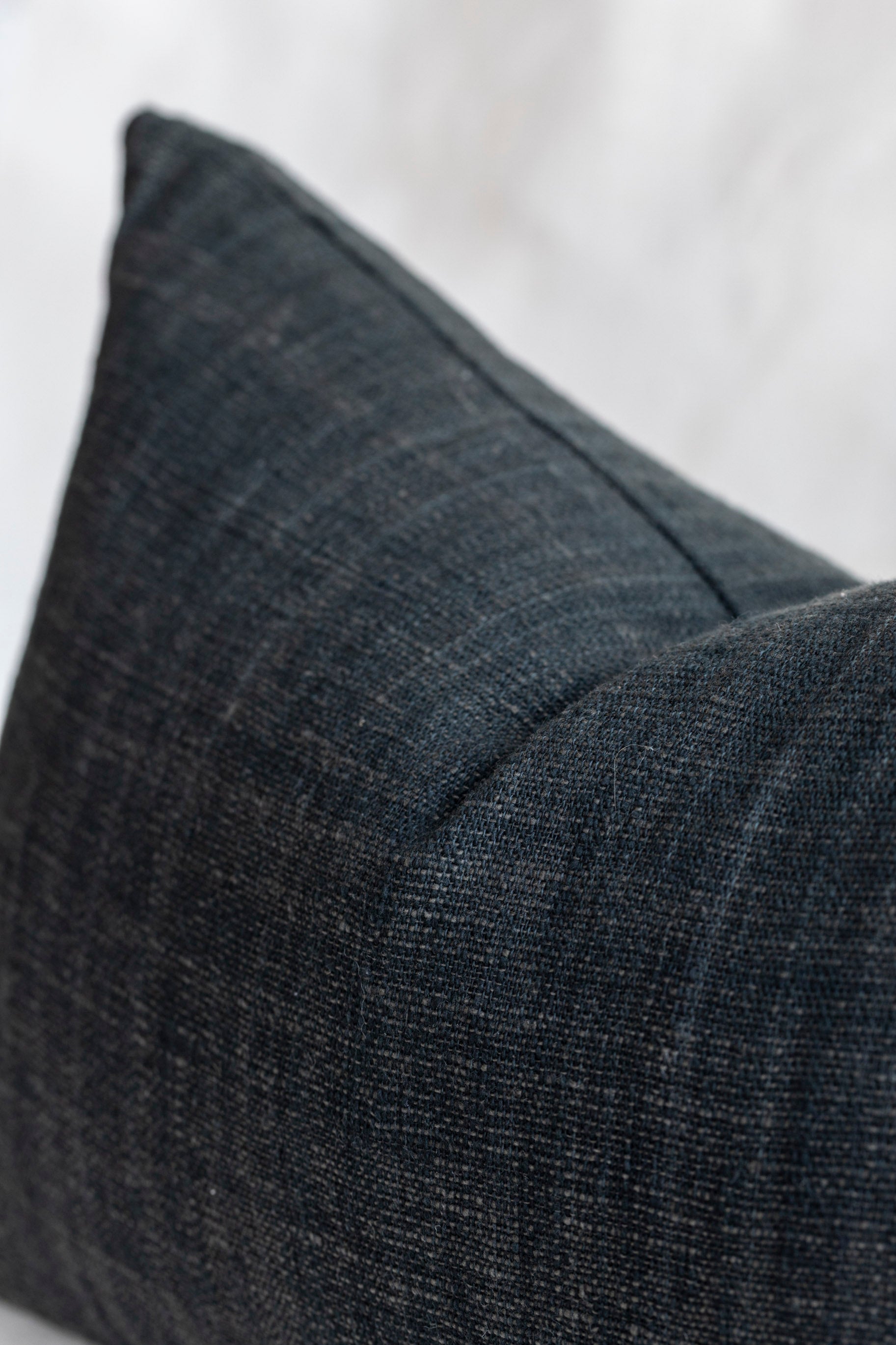 Cotton Lumbar Pillow Cover in Espresso