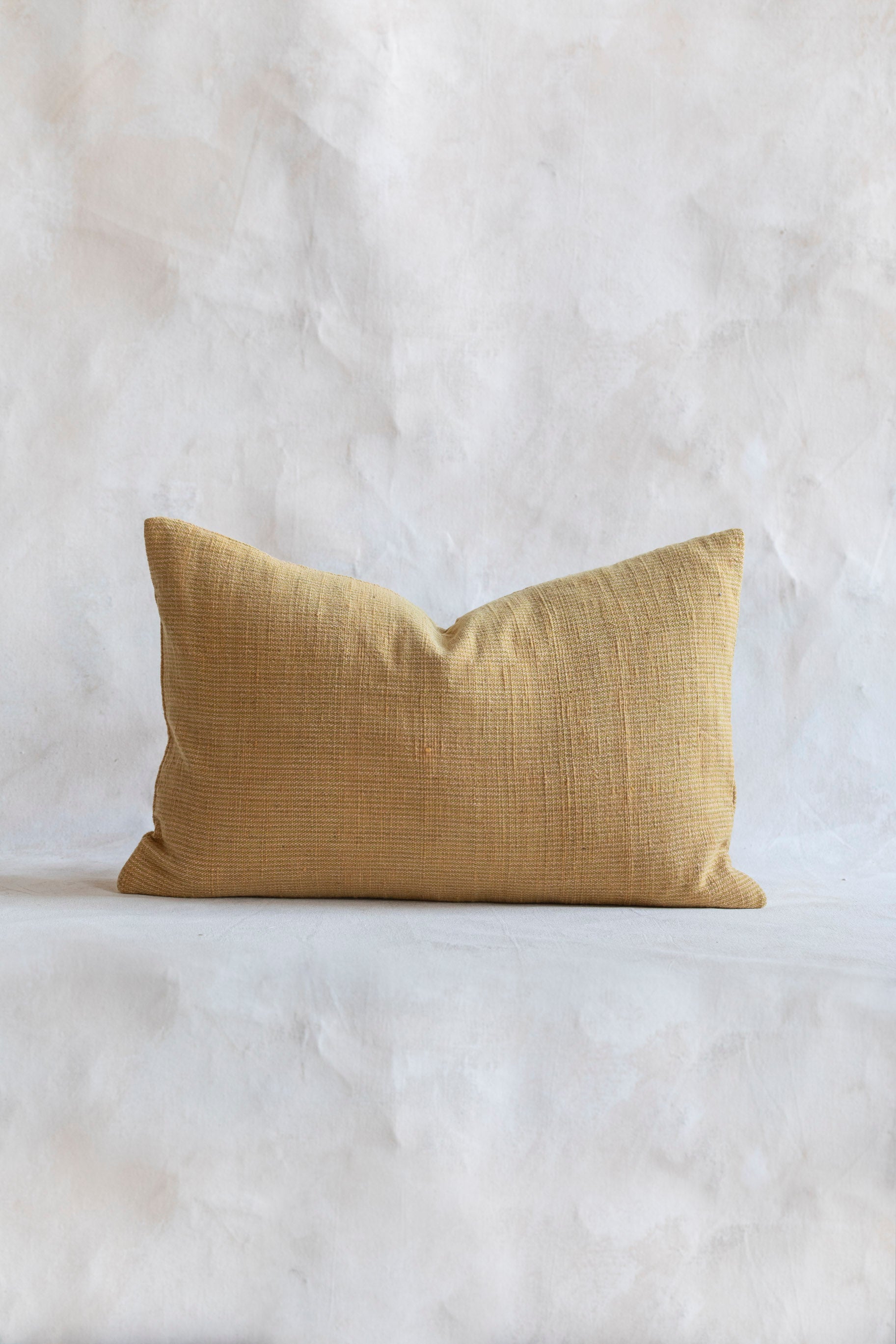 Cotton Lumbar Pillow Cover in Gold