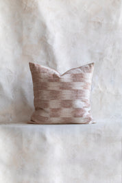 Hand Spun Cotton Pillow Cover in Terracotta Mist
