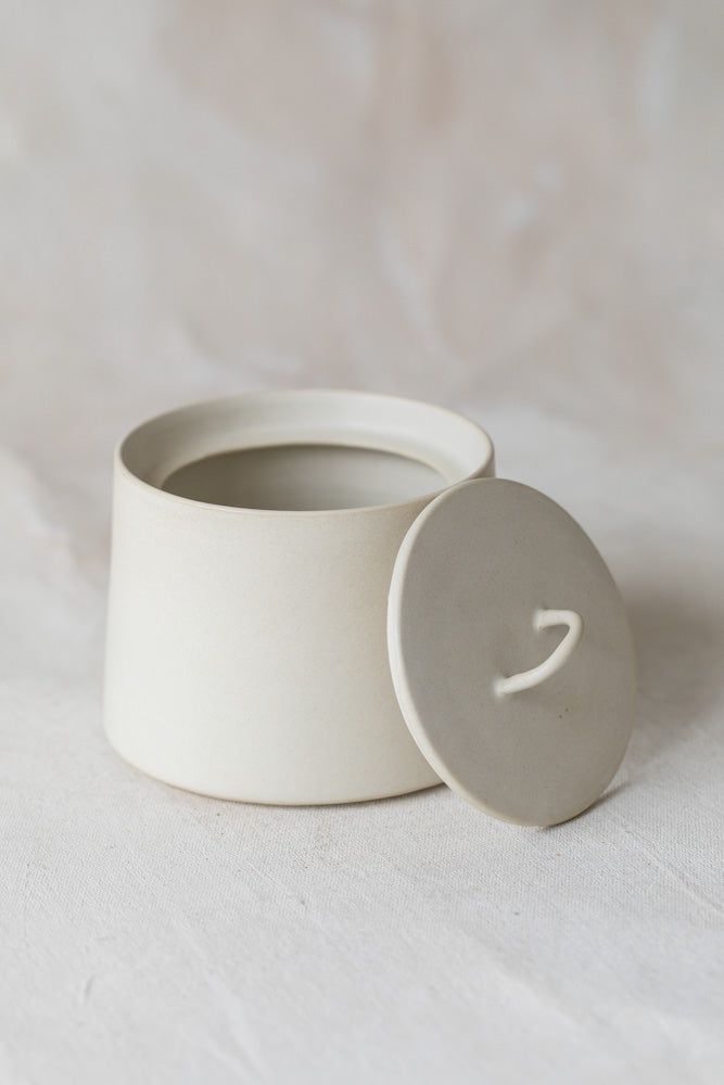 Matte White Lidded Container