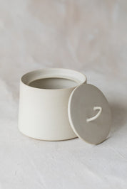 Matte White Lidded Container