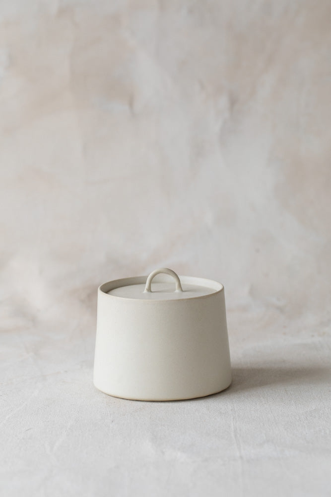 Matte White Lidded Container