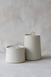 Matte White Lidded Container