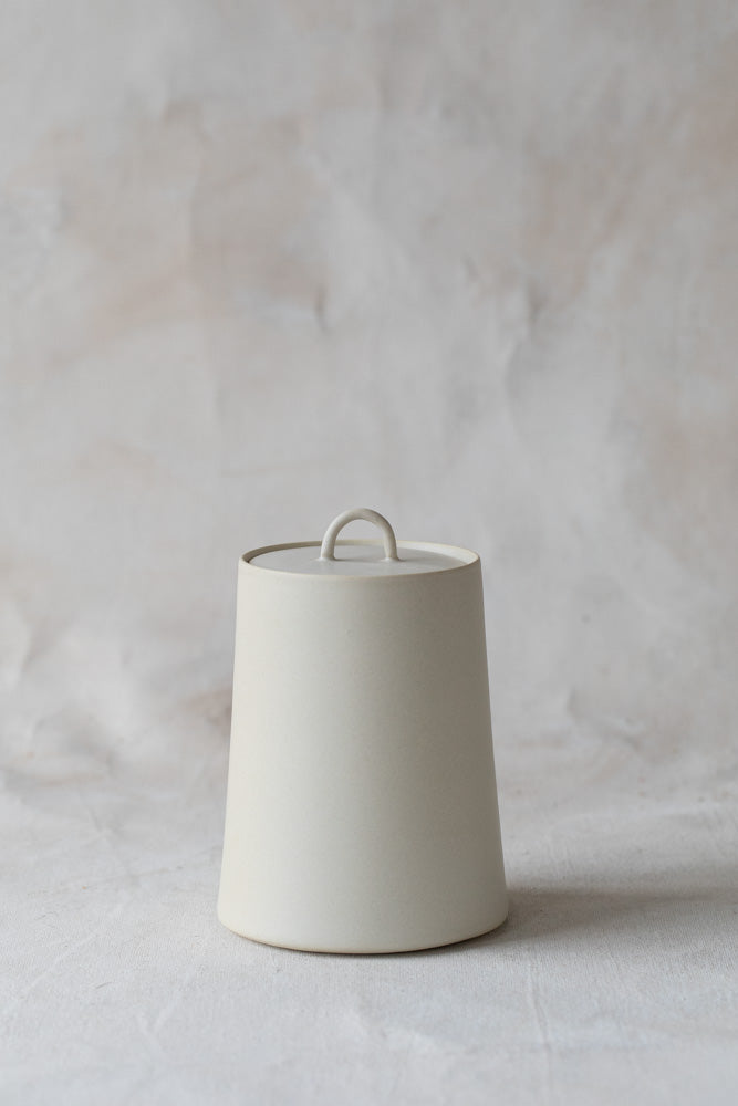 Matte White Lidded Container
