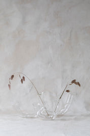 Horizontal Double Glass Vases