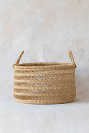 Lace Weave Floor Basket with Handles