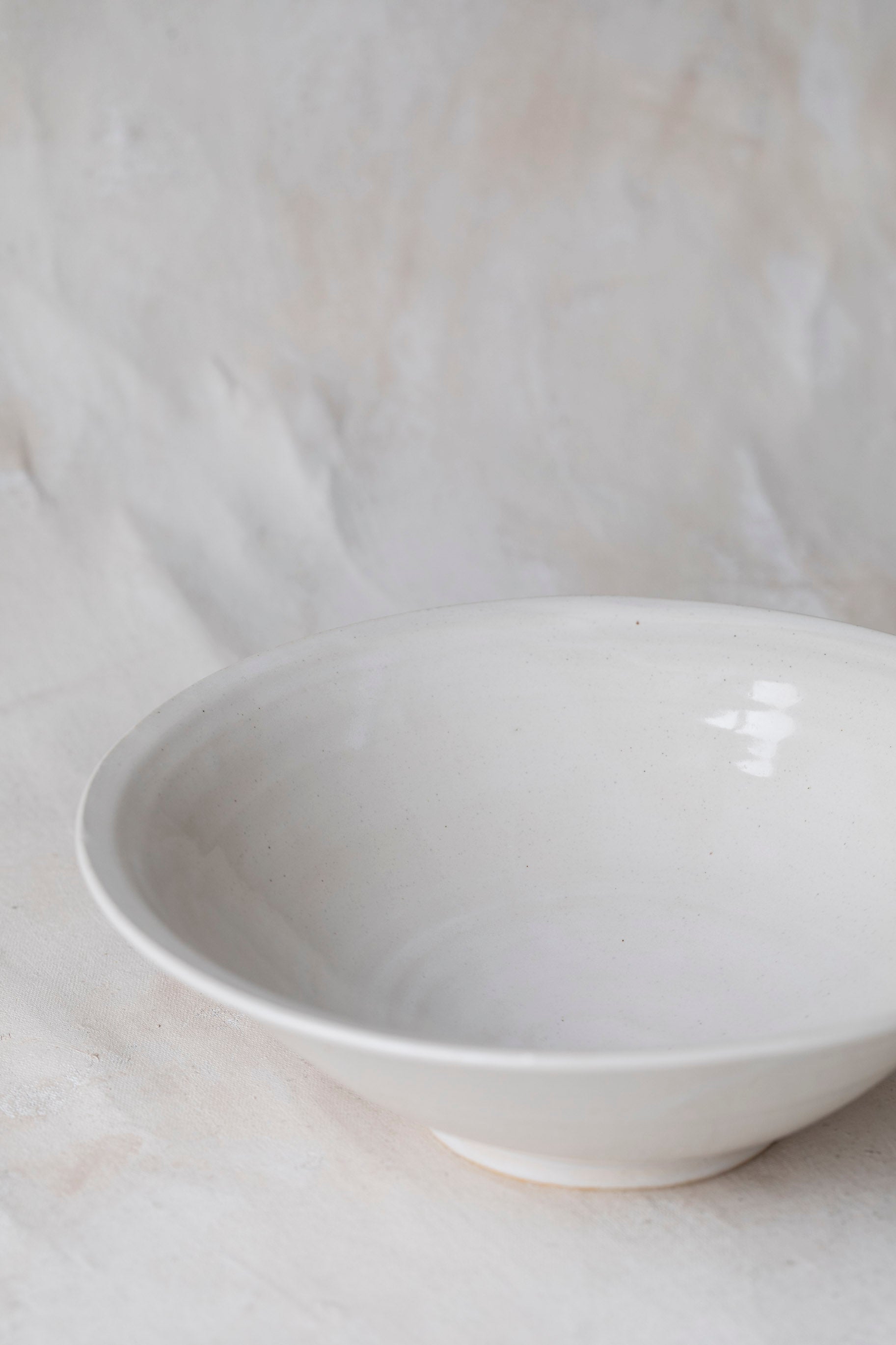 Large Flared Bowl in White
