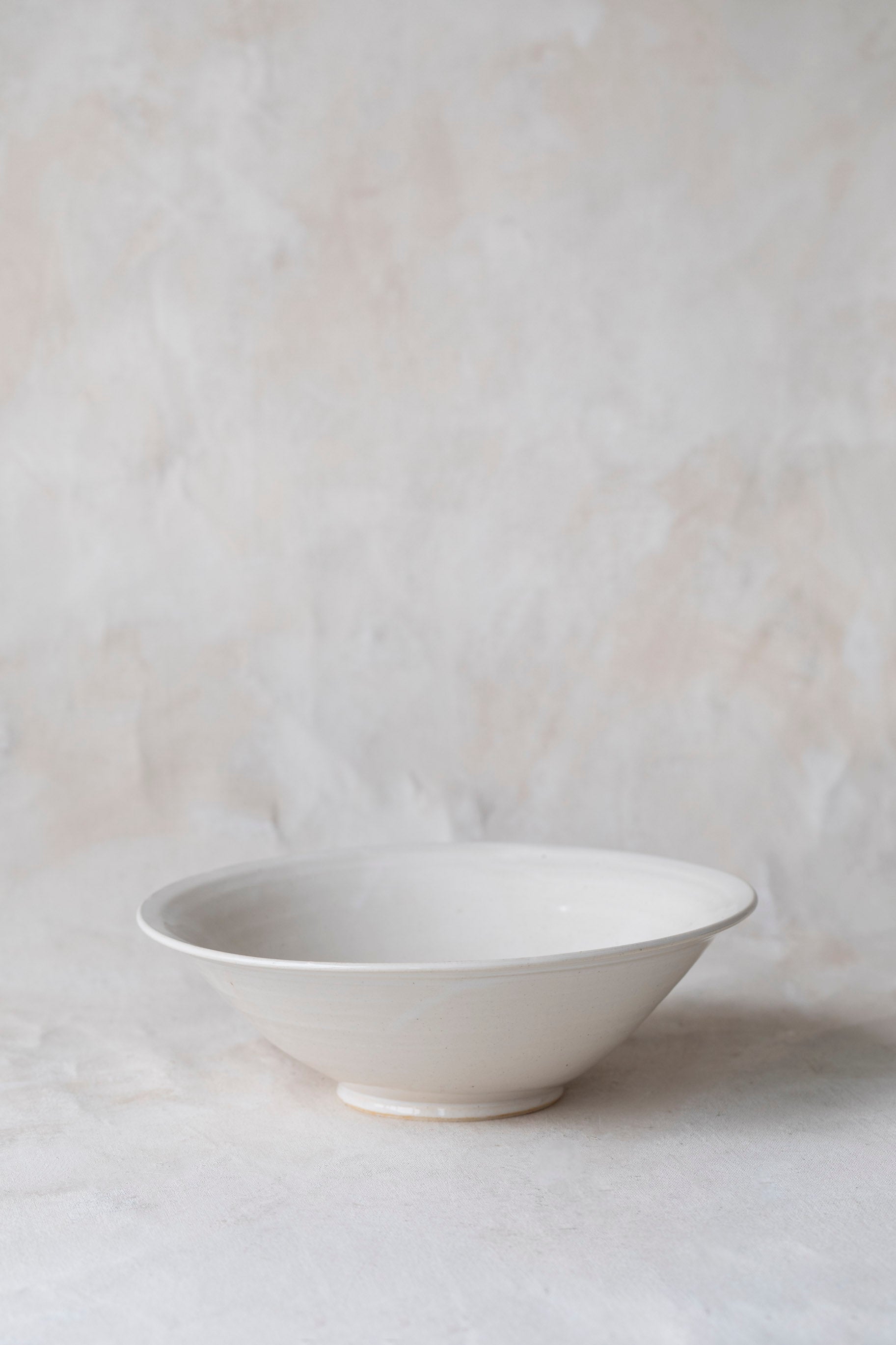 Large Flared Bowl in White