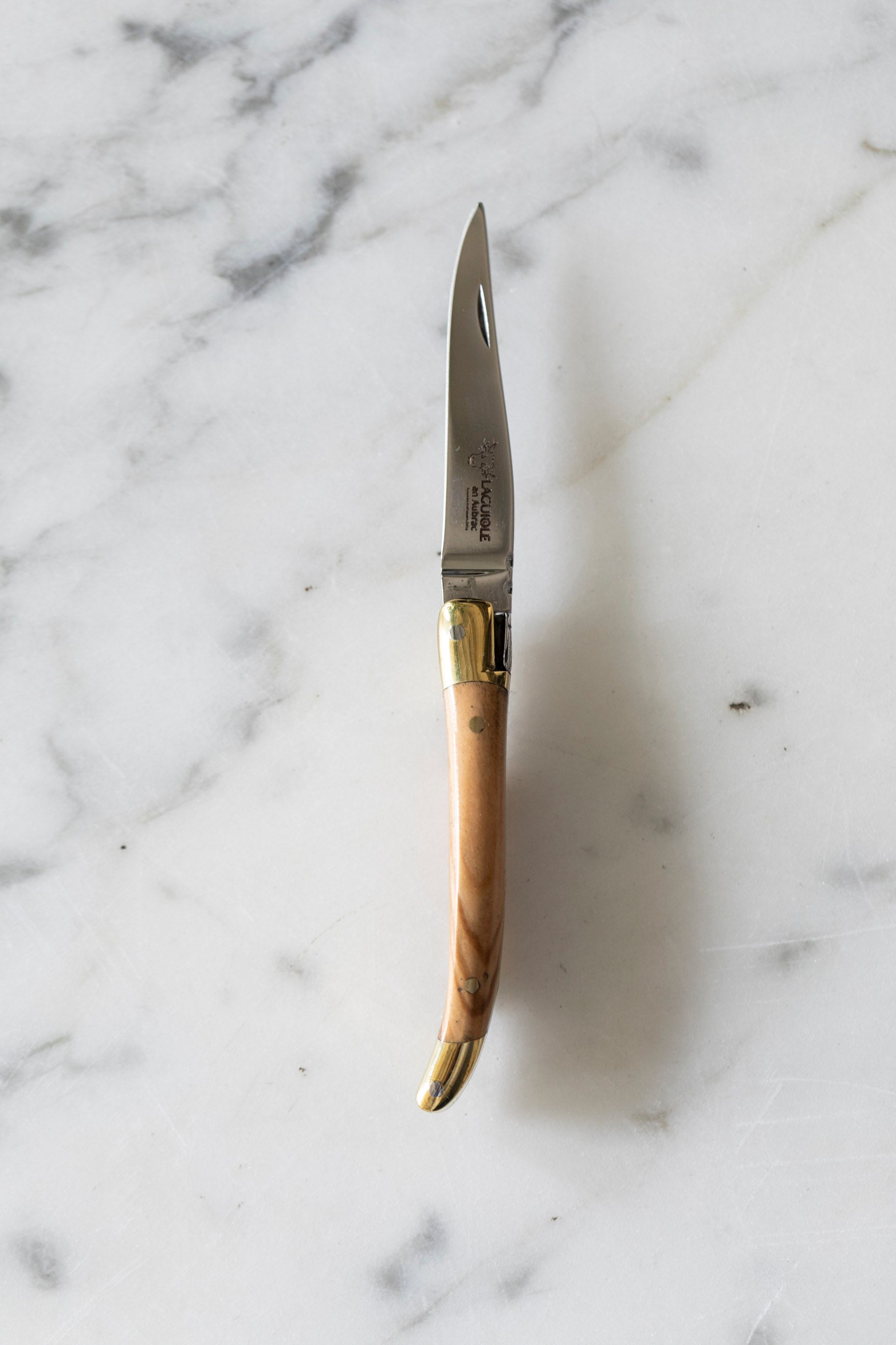 Laguiole en Aubrac 3" Folding Knife in Olivewood