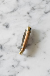Laguiole en Aubrac 3" Folding Knife in Olivewood