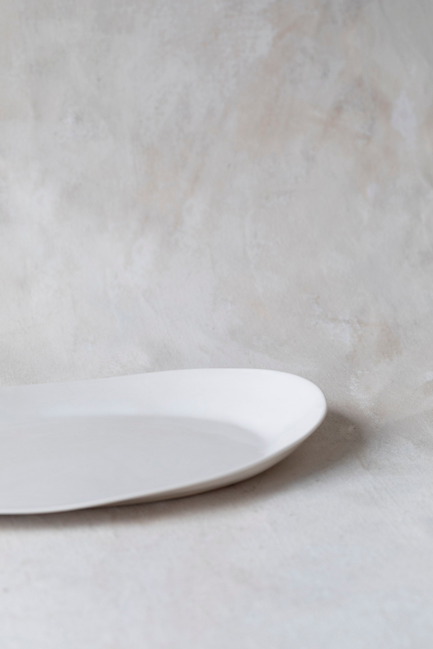 Large Oval Platter in White
