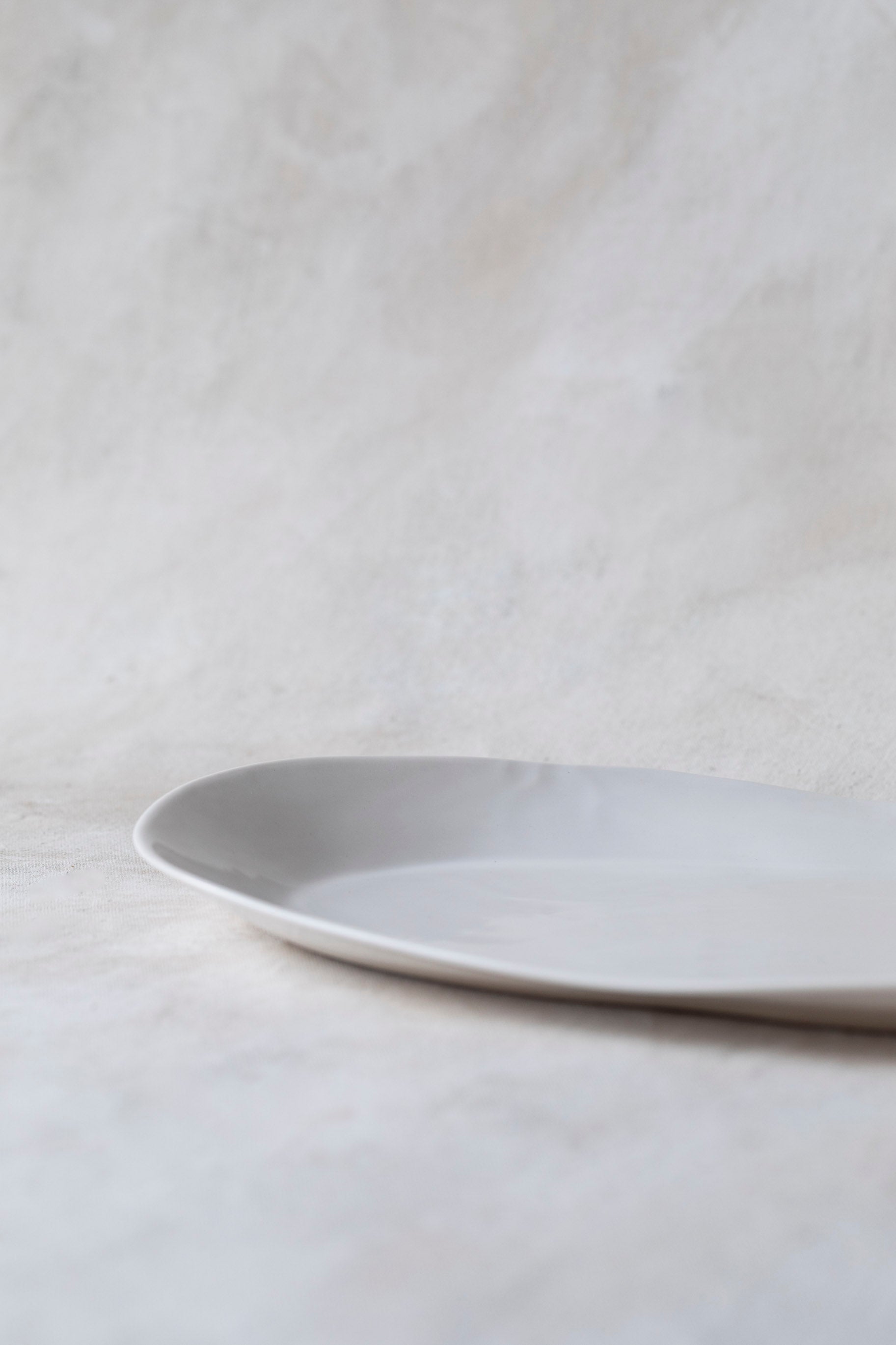 Large Oval Platter in White